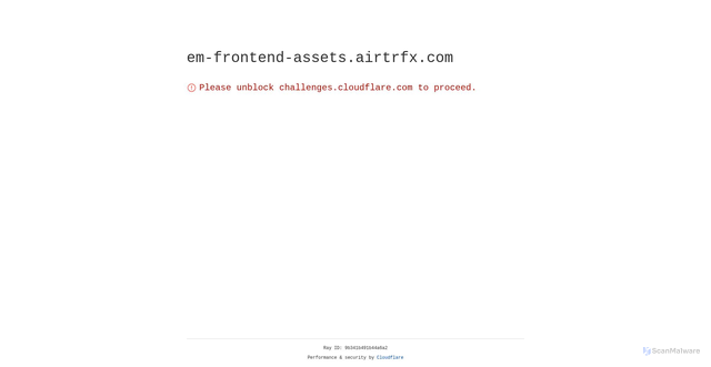 Security scan screenshot of https://em-frontend-assets.airtrfx.com