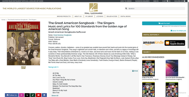 Security scan screenshot of https://www.halleonard.com/product/311433/the-great-american-songbook-the-singers