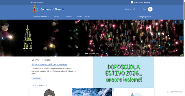 Security scan screenshot of https://www.comune.gianico.bs.it