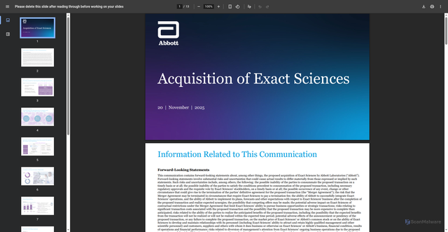 Security scan screenshot of https://www.abbottinvestor.com/static-files/0956bb8a-8371-41a1-ba6b-0c4f4362e915