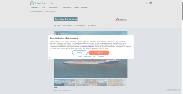 Security scan screenshot of https://www.seascanner.com/ships/carnival-panorama