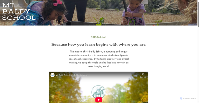 Security scan screenshot of https://www.mtbaldy.k12.ca.us/