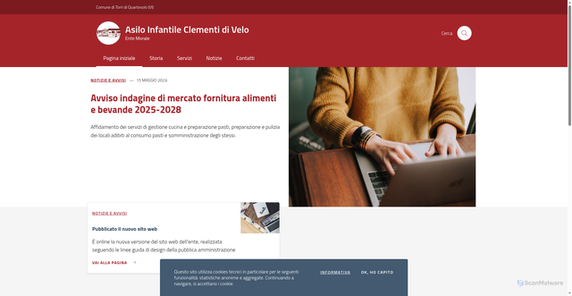 Security scan screenshot of https://www.asiloclementivelo.it/
