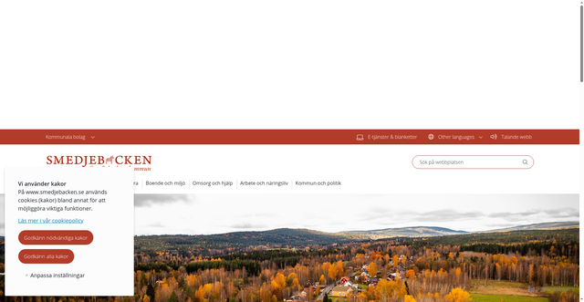 Security scan screenshot of https://www.smedjebacken.se/