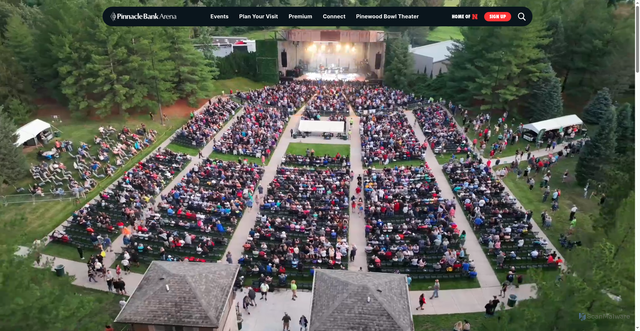 Security scan screenshot of https://www.pinnaclebankarena.com/pinewood-bowl-theater/summer-concert-series