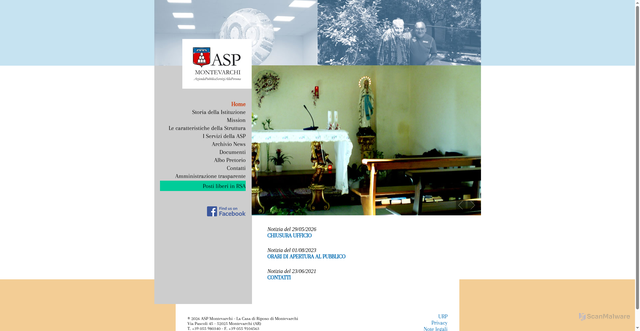 Security scan screenshot of https://www.asp-montevarchi.com
