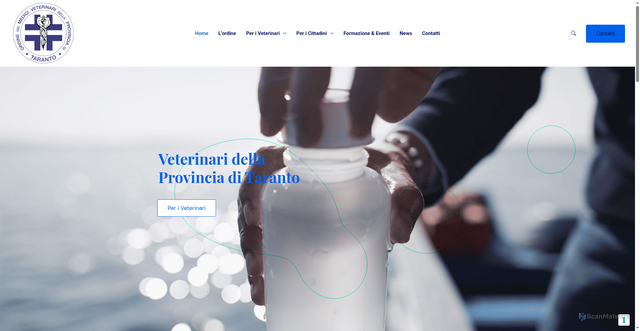 Security scan screenshot of https://www.veterinaritaranto.it/