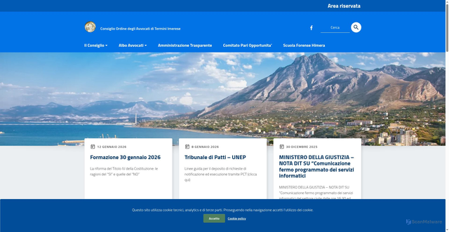 Security scan screenshot of https://www.avvocatitermini.it/