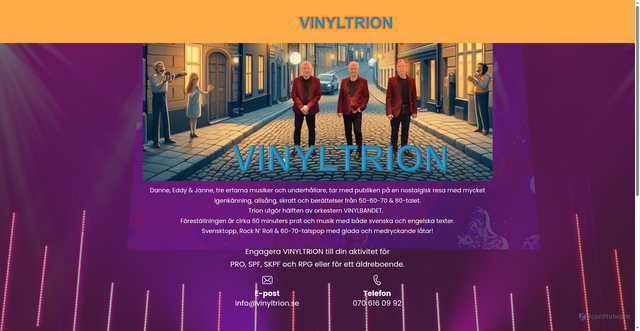 Security scan screenshot of https://vinyltrion.se