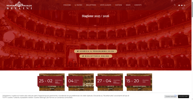 Security scan screenshot of https://www.teatromassimobellini.it
