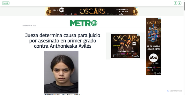 Security scan screenshot of https://metro.pr