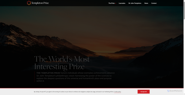 Security scan screenshot of https://www.templetonprize.org/?utm_source=Receive+News+from+the+John+Templeton+Foundation&utm_campaign=7e464f96e1-EMAILCAMPAIGN2025_goodall_inmemoriam_20251001&utm_medium=email&utm_term=0_-fc83279c7c-97355777