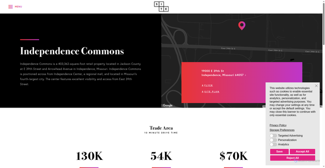 Security scan screenshot of https://www.sitecenters.com/properties/independence-commons