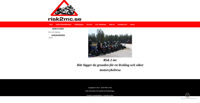 Security scan screenshot of https://risk2mc.se