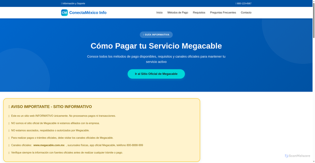 Security scan screenshot of https://conectamexico-info.com/
