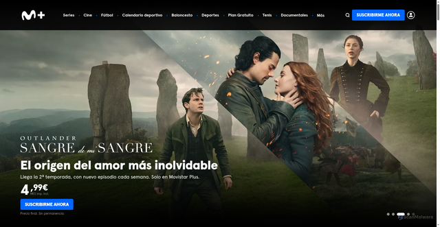 Security scan screenshot of https://www.movistarplus.es