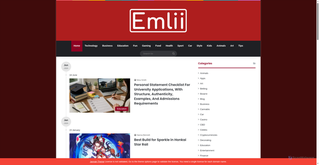 Security scan screenshot of https://www.emlii.com