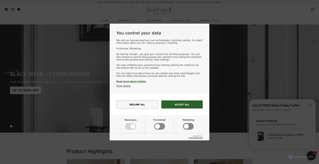 Security scan screenshot of https://buchardtaudio.com/