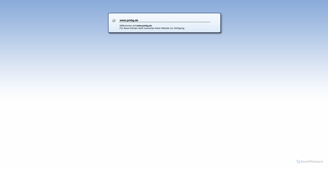 Security scan screenshot of http://www.pmbg.de