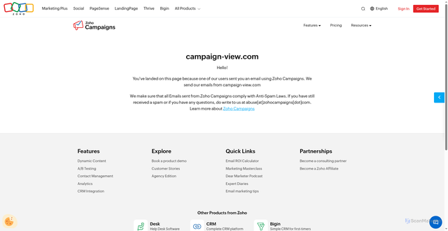 Security scan screenshot of https://apld-zgph.campaign-view.com
