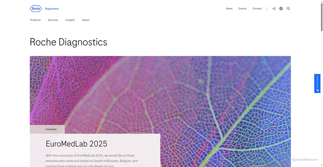 Security scan screenshot of https://dianews.roche.com
