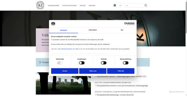 Security scan screenshot of https://www.konj.se/