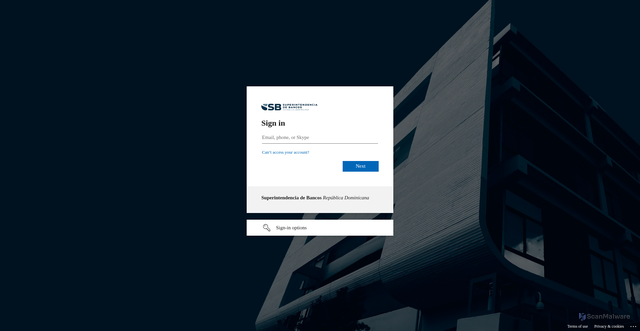 Security scan screenshot of https://sibgobdo.sharepoint.com