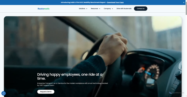 Security scan screenshot of https://routematic.com