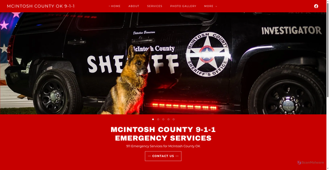 Security scan screenshot of https://mcintoshcountyok.gov/