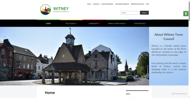 Security scan screenshot of https://www.witney-tc.gov.uk/
