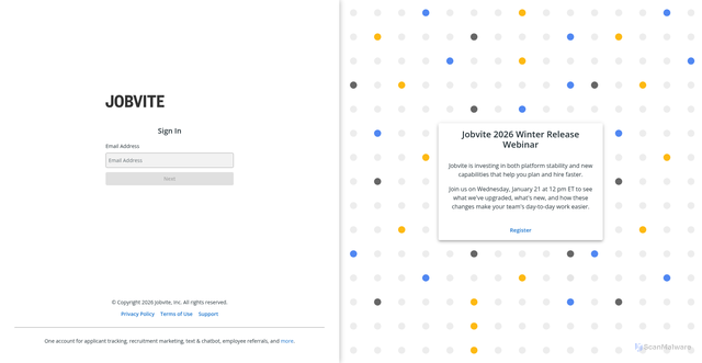 Security scan screenshot of https://id.jobvite.com