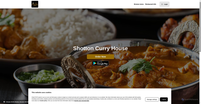 Security scan screenshot of http://shottoncurryhouseonline.com/