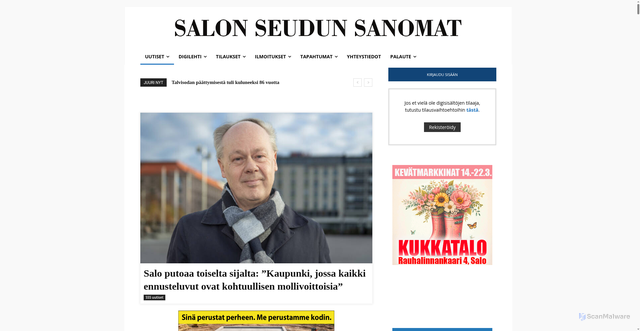 Security scan screenshot of https://sss.fi