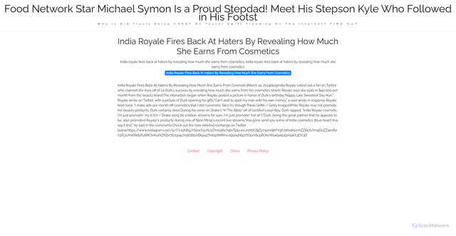 Security scan screenshot of https://fleanotersitus-smagkqrf6v.edgeone.app/1910-india-royale-fires-back-at-haters-by-revealing-how-much-she-earns-from-cosmetics.html