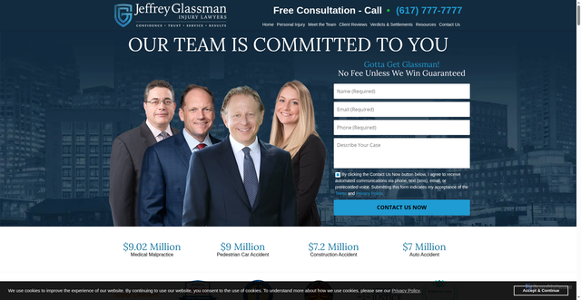 Security scan screenshot of https://www.jeffreysglassman.com/