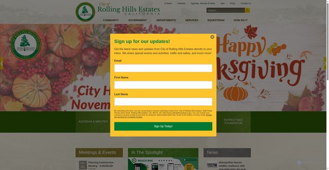 Security scan screenshot of https://www.rollinghillsestates.gov/