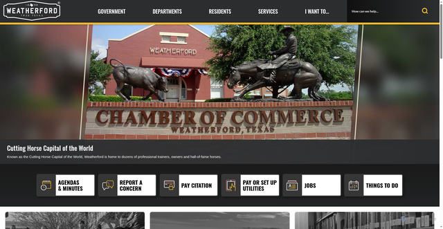 Security scan screenshot of https://weatherfordtx.gov/