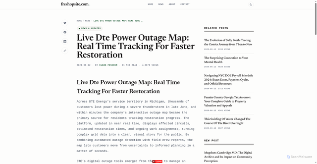 Security scan screenshot of https://oceanshores-iga-old.freshopsite.com/live-dte-power-outage-map-real-time-tracking-for-faster-restoration