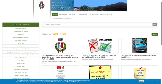 Security scan screenshot of https://www.comune.san-godenzo.fi.it/