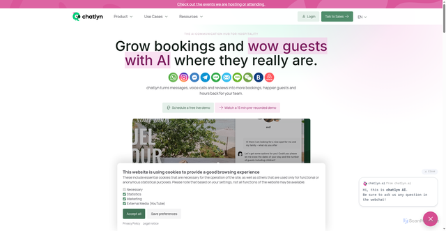 Security scan screenshot of https://chatlyn.com