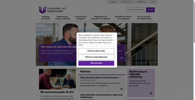 Security scan screenshot of https://www.uhr.se/