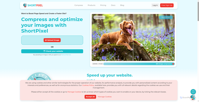 Security scan screenshot of https://sp-ao.shortpixel.ai/