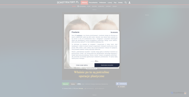 Security scan screenshot of https://dmty.pl