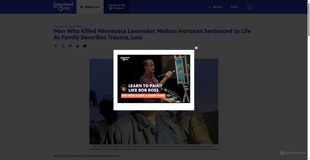 Security scan screenshot of https://lptv.org/man-who-killed-minnesota-lawmaker-melissa-hortman-sentenced-to-life-as-family-describes-trauma-loss/