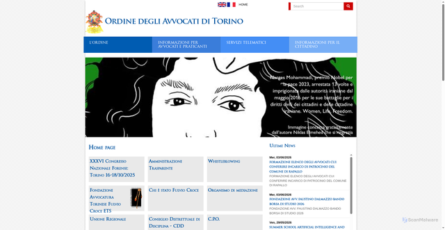 Security scan screenshot of https://www.ordineavvocatitorino.it
