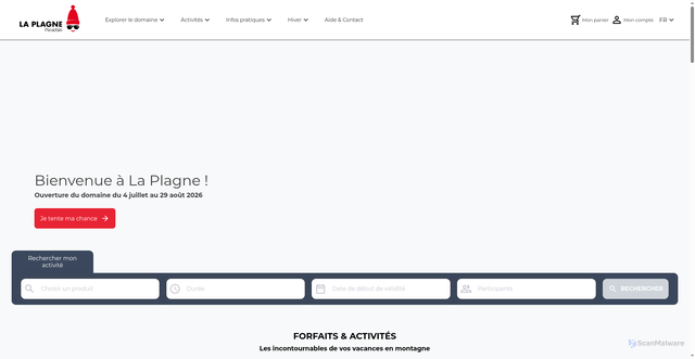 Security scan screenshot of https://www.skipass-laplagne.com/