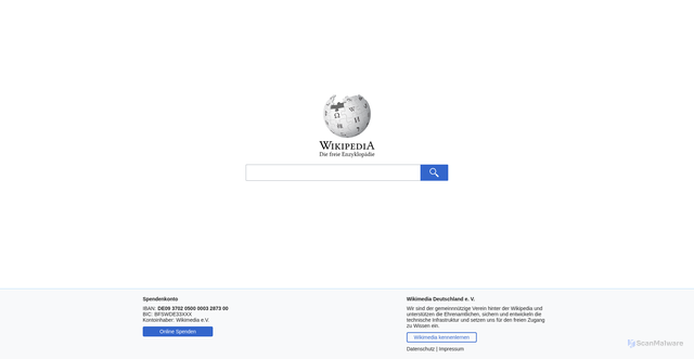 Security scan screenshot of https://www.wikipedia.de