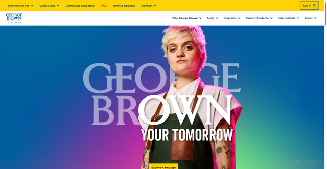 Security scan screenshot of https://georgebrown.ca