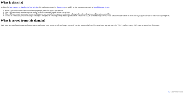 Security scan screenshot of https://dub2.discourse-cdn.com
