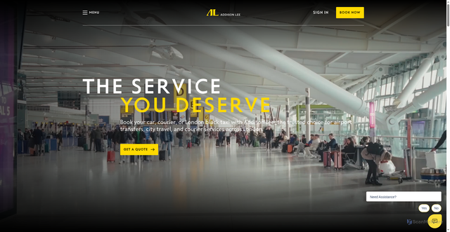 Security scan screenshot of https://auth.addisonlee.com